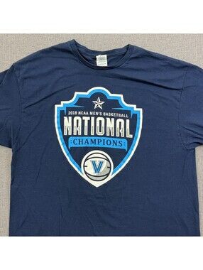 Villanova Wildcats 2018 Men's NCAA Basketball Champions Blue T-Shirt Size XL